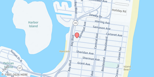 Map showing The Ultimate Scholar II - Seaside Heights at 1200 Bay Boulevard, Seaside Heights, NJ