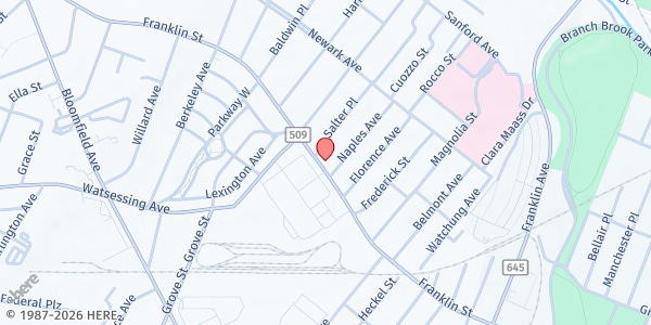 Map showing St. Francis Food Pantry - Silver Lake at 17 Franklin Street, Silver Lake, NJ