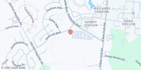 Map showing Mrs. Barnes Playhouse II at 45 South New York Road, Smithville, NJ