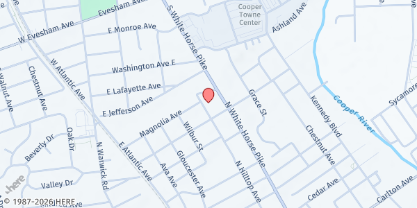 Map showing Lion of Judah Church – Bread of Life at 9 Odlen Avenue, Somerdale, NJ