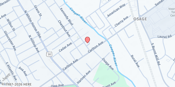 Map showing Somerdale VFW at 10 Kennedy Boulevard, Somerdale, NJ