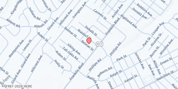 Map showing ELCC (Eternal Life Christian Center) at 322 Franklin Blvd, Somerset, NJ