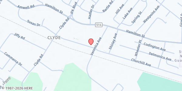 Map showing Franklin Twp. Food Bank INC. at 224 Churchill Avenue, Somerset, NJ