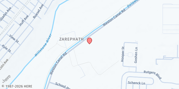 Map showing Zarephath Christian Church Food Bank - My Neighbor's Pantry at 2 Ministry Center Drive, Somerset, NJ