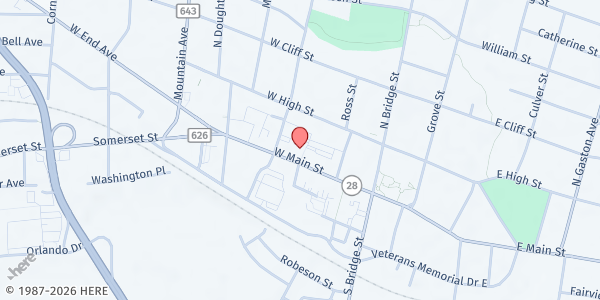Map showing Food Bank Network of Somerset County - United Reformed Church at 100 West Main Street, Somerville, NJ