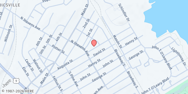 Map showing St. Mary's Food Pantry at 256 Augusta St, South Amboy, NJ