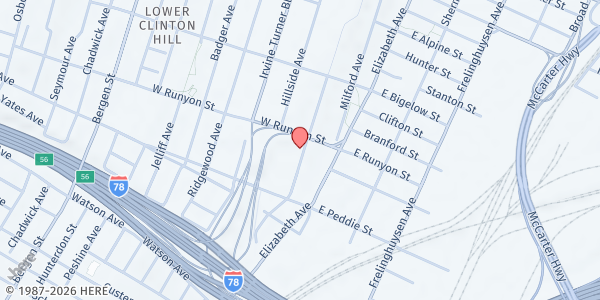 Map showing JOBETH, INC. - South Broad Street at 203 Johnson Avenue, South Broad Street, NJ