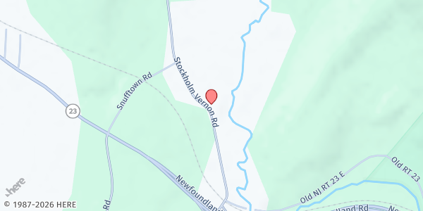 Map showing United Methodist Church (Stockholm) at 38 Co Rd 515, Stockholm, NJ