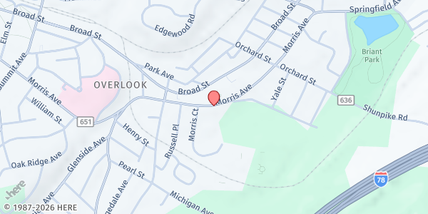 Map showing Grace at 100 Morris Avenue, Summit, NJ