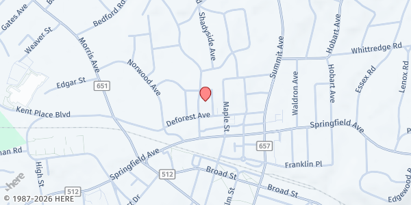 Map showing Ship at 31 Woodland Avenue, Summit, NJ