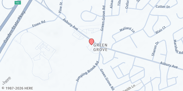 Map showing Glad Tidings Pantry at 4012 Asbury Avenue, Tinton Falls, NJ