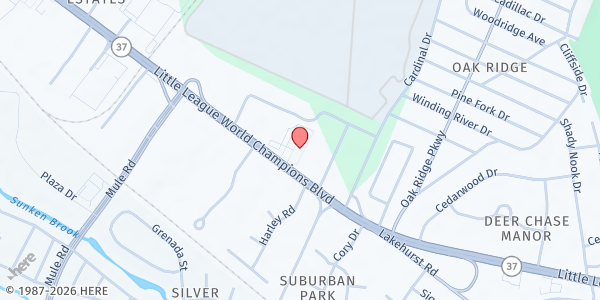 Map showing Just Believe Inc - Toms River at 734 New Jersey 37, Toms River, NJ