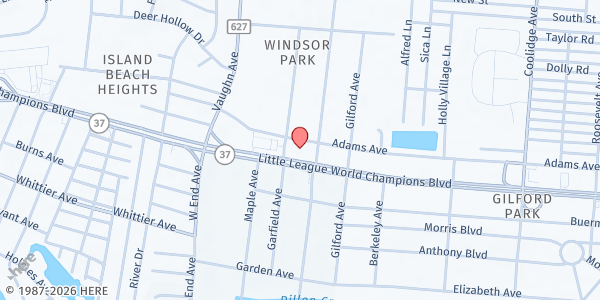 Map showing Salvation Army Ocean County - Toms River at 1738 New Jersey 37, Toms River, NJ