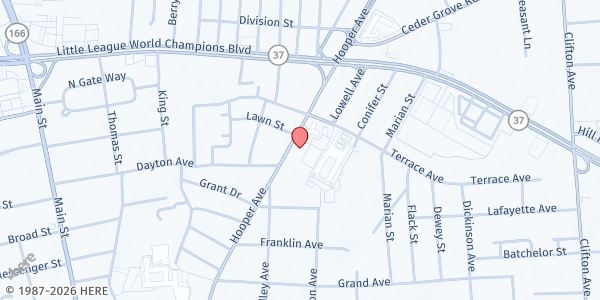Map showing St Joseph's Food Pantry at 16 Lafayette Ave, Toms River, NJ