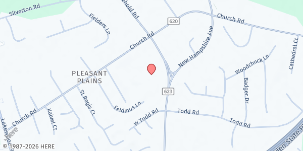 Map showing St. Luke's at 1674 Old Freehold Road, Toms River, NJ
