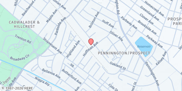 Map showing James J Abbott Apartments at 490 Hoffman Ave, Trenton, NJ