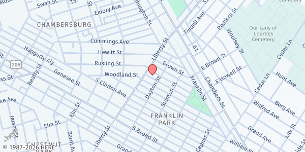 Map showing JeesChurch at 15 Howell St, Trenton, NJ
