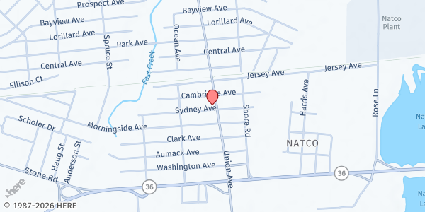 Map showing Faith Chapel Food Pantry at 1015 Union Avenue, Union Beach, NJ