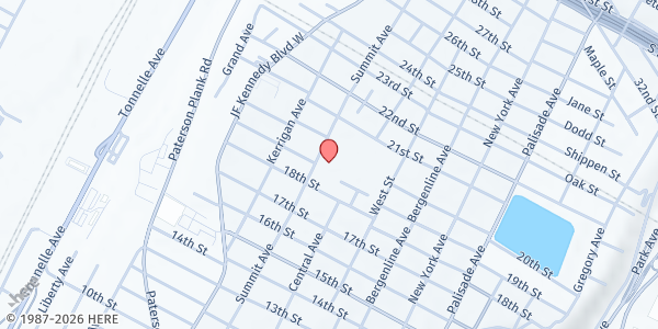 Map showing Jose Marti School at 1800 Summit Avenue, Union City, NJ