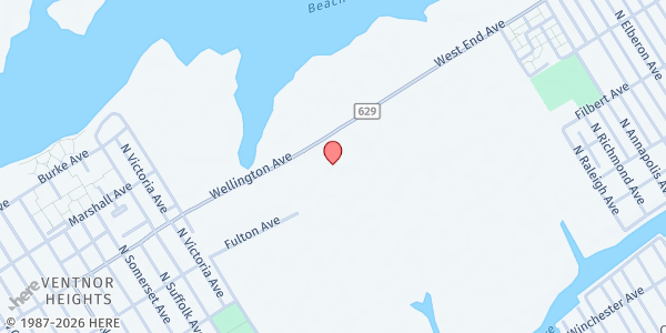 Map showing Ventnor City Mobile Pantry at 4910 Wellington Avenue, Ventnor City, NJ