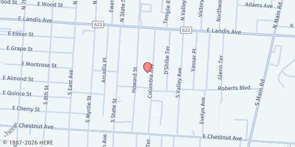 Map showing Casa Prac Inc. - Vineland at 800 E Chestnut Ave, Vineland, NJ