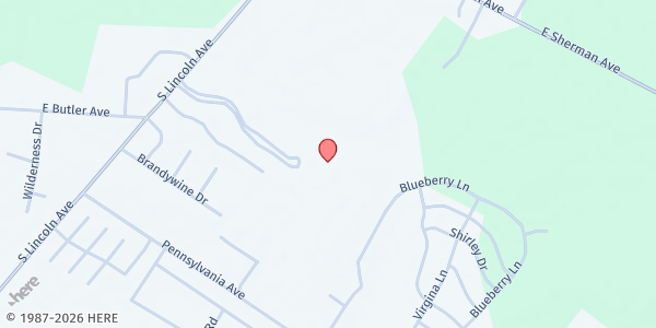 Map showing SGT. DOMINICK PILLA MIDDLE SCHOOL at 3133 South Lincoln Avenue, Vineland, NJ