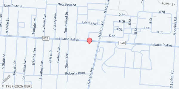 Map showing SJ AIDS Alliance - Vineland at 1173 E. LANDIS AVE, Vineland, NJ
