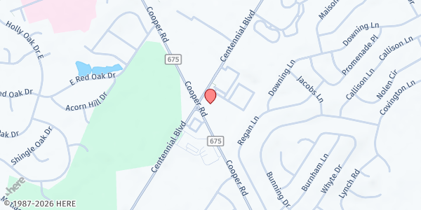 Map showing The Meeting Place at 500 Centennial Boulevard, Voorhees, NJ
