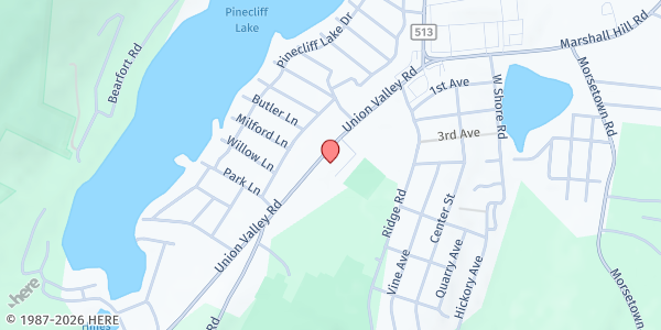Map showing West Milford Community Pantry at 1452 Union Valley Road, West Milford, NJ