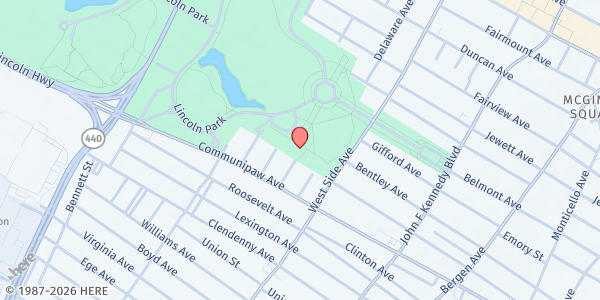 Map showing The View at Lincoln Park at 175 Lincoln Park, West Side, NJ