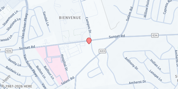 Map showing RCCG Tabernacle of Peace at 593 Rancocas Rd., Westampton Township, NJ