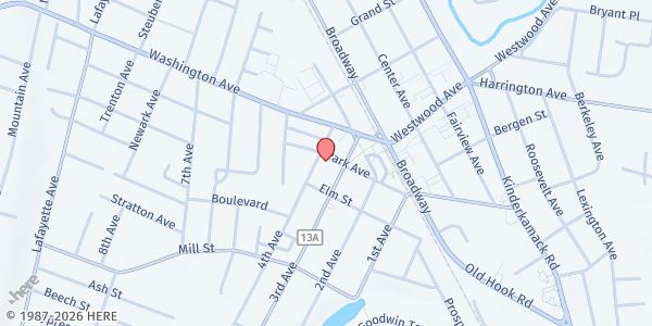 Map showing Connex4NPO - NonProfit Corporation at 545 4th Avenue, Westwood, NJ