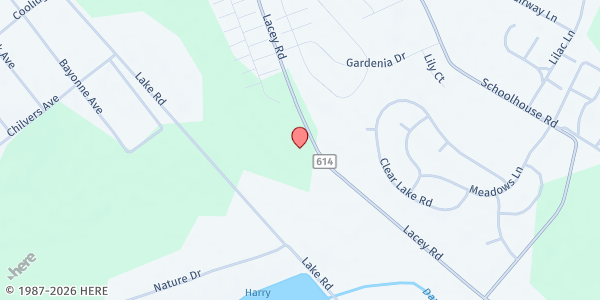 Map showing Community Reformed Church Whiting Food Pantry at 36 Lacey Road, Whiting, NJ