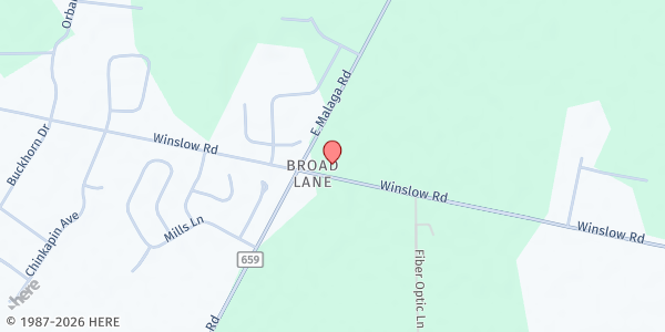 Map showing Family of Faith - Williamstown at 1735 Winslow Road, Williamstown, NJ