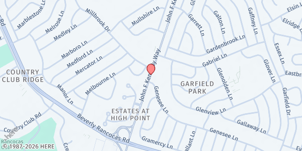 Map showing Spanish American Social Cultural Association at 249 John F Kennedy Way, Willingboro, NJ