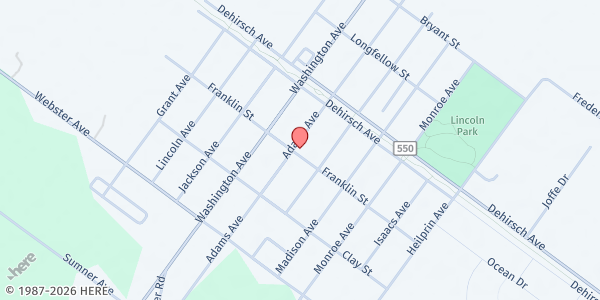 Map showing PUERTO RICAN ACTION COMMITTEE OF SOUTHERN NEW JERSEY at 604 Franklin Street, Woodbine, NJ