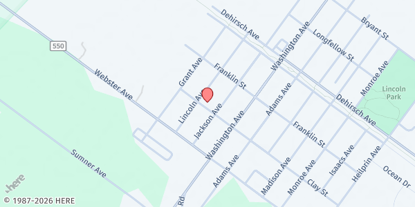 Map showing St. Maximilian Parish/St. Casimir Church Food Pantry & Thrift Shop at 304 Clay Street, Woodbine, NJ