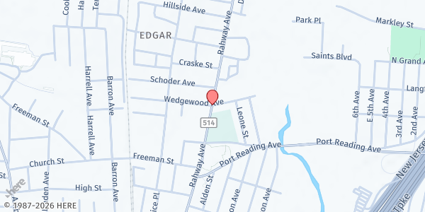 Map showing Trinity Episcopal Church at 650 Rahway Ave, Woodbridge, NJ