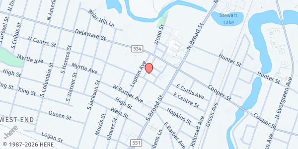 Map showing Fresh for All Woodbury at 28 Harrison Street, Woodbury, NJ