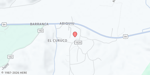 Map showing Abiquiu Mobile Food Pantry - Joe Ferran Gym at 32 Co Rd 187, Abiquiu, NM