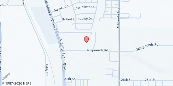 Map showing Otero County Fairgrounds at 401 Fairgrounds Road, Alamogordo, NM