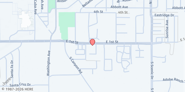 Map showing Salvation Army Services & Worship at 1900 East 1st St., Alamogordo, NM