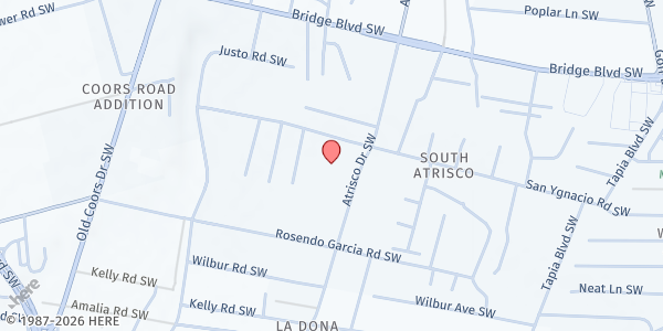 Map showing Atrisco Elementary School at 1201 Atrisco SW, Albuquerque, NM