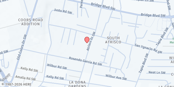 Map showing Atrisco Elementary School at 1201 Atrisco SW, Albuquerque, NM