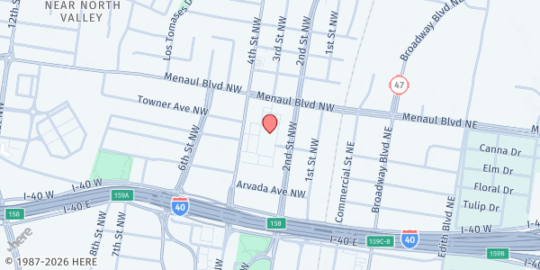 Map showing ECHO, Inc. - Main Location at 300 Menaul Blvd. NW, Albuquerque, NM
