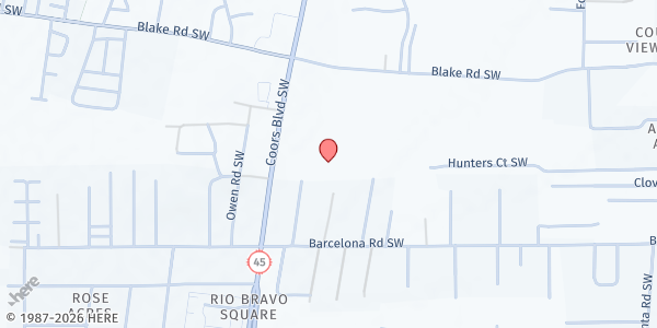 Map showing Navajo Elementary School at 2936 Hughes Rd. SW, Albuquerque, NM