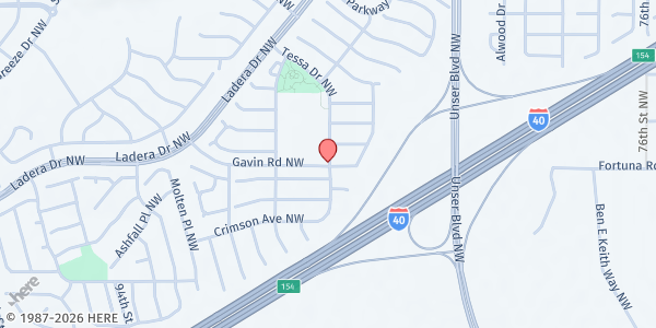 Map showing Painted Sky Elementary School at 8101 Gavin Rd. NW, Albuquerque, NM