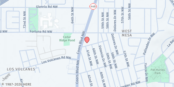 Map showing Rio Grande Food Project at 600 Coors Blvd NW, Albuquerque, NM