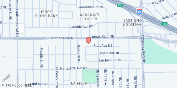 Map showing SVDP - Our Lady of Assumption at 811 Guaymas PL NE, Albuquerque, NM