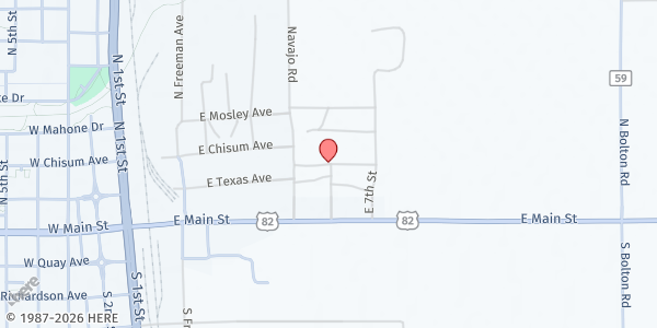 Map showing Roswell Outreach Center at 337 E 6th St., Artesia, NM